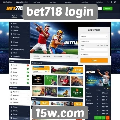 Interface do usuário do site bet718 login